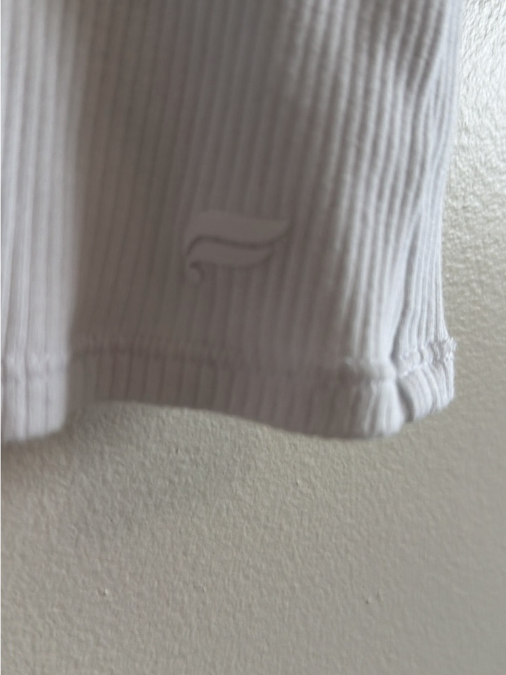 Fabletics White Ribbed Square Neck Tank - Picture 3 of 4